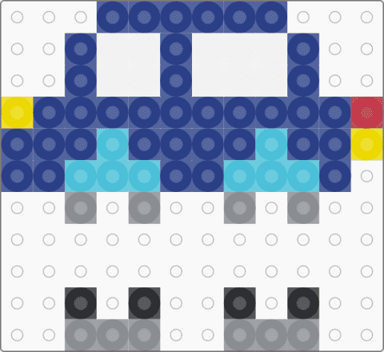 Kawada Perler Small 3D Car - blue,tiny,mini