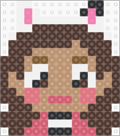 Kawada Perler Gabby (Gabby's Dollhouse) - beige,brown,small
