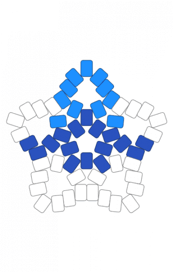 Team Aqua Ball (Pokemon TCG) Large Star - beginner, blue, easy, gaming, keychain, light blue, poke ball, pony beads, white
