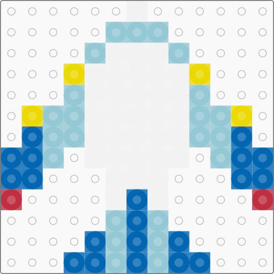 Kawada Perler Small Plane - aeroplane, aircraft, airplane, blue, light blue
