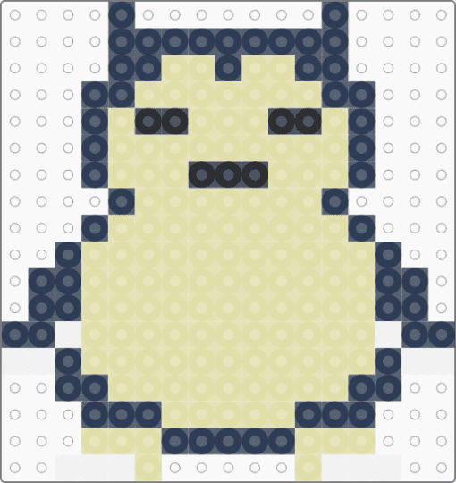 Kawada Perler Snorlax - yellow,purple,pokemon,pkmn,small