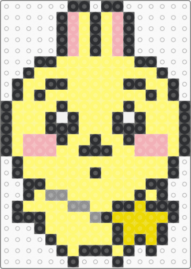 Kawada Perler Usagi - yellow,small,cute,kawaii,chiikawa