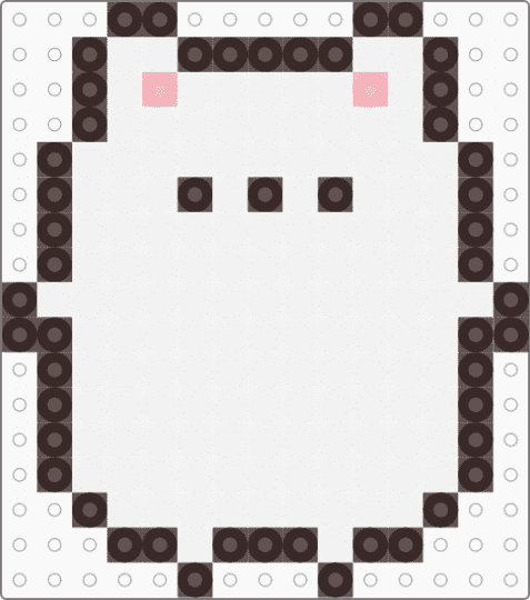 Kawada Perler Shirokuma - brown, character, fuse bead, kawaii, pastel, san x, small, sumikko gurashi, white