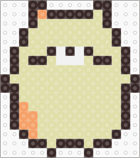 Kawada Perler Neko (Sumikko Gurashi) - cat, character, fuse bead, kawaii, pastel, san x, small, yellow