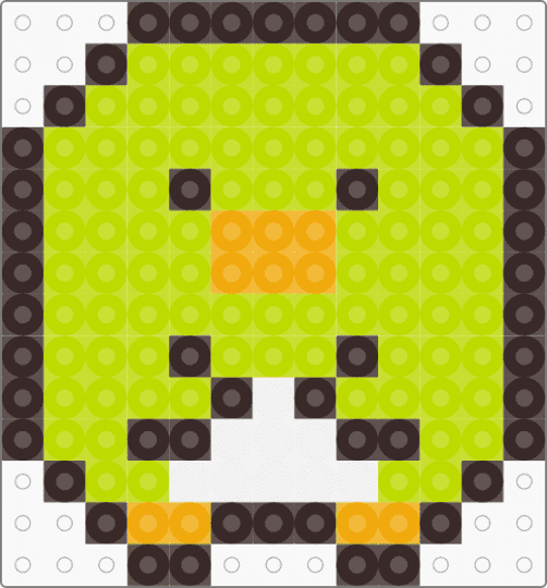 Kawada Perler Penguin? Chibi (Sumikko Gurashi) - animal, brown, character, cotdkawaii, cute, fuse beads, green, kawaii, small