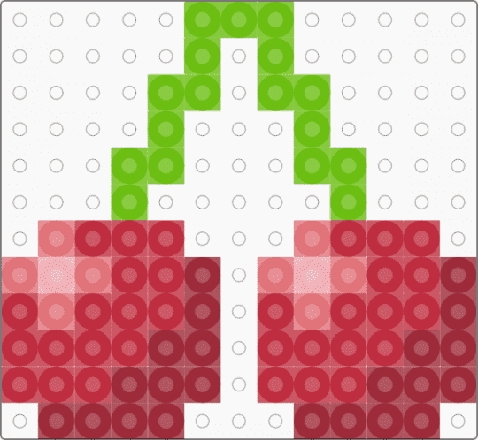 Kawada Perler Cherries - red,cherry,fruit,food,small,cotdberries