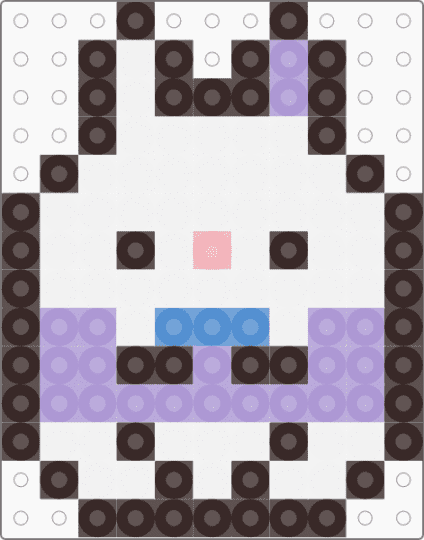 Kawada Perler Usagi Meister - brown, character, fuse bead, kawaii, pastel, pink, rabbit, san x, small, sumikko gurashi