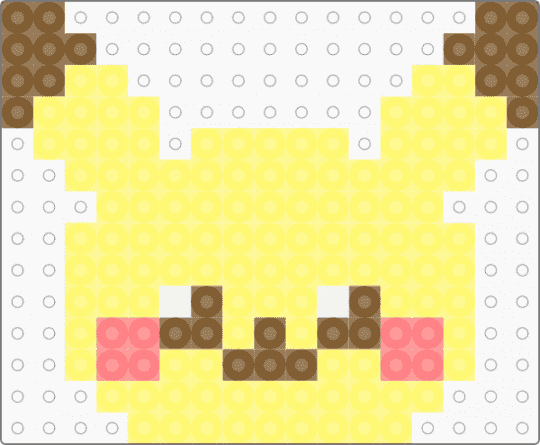 Kawada Perler Pikachu PokePeace - yellow,pokemon,pkmn,small