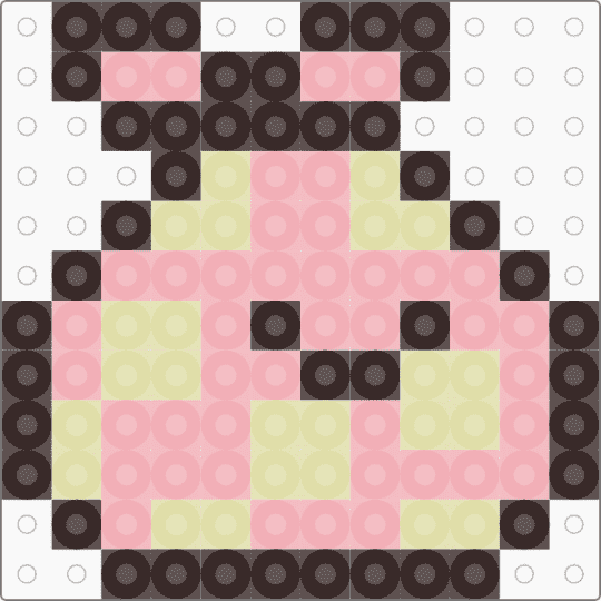 Kawada Perler Furoshiki - beige, brown, character, fuse bead, kawaii, pastel, pink, san x, small, sumikko gurashi