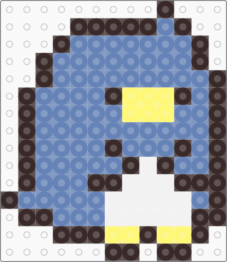 Kawada Perler Penguin (Real) Sumikko Gurashi - blue, brown, character, cute, fuse bead, kawaii, pastel, san x, small