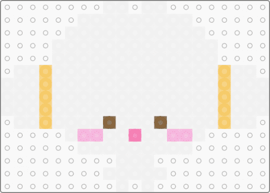 Kawada Perler Cogimyun - white,yellow,sanrio,small,kogimyun