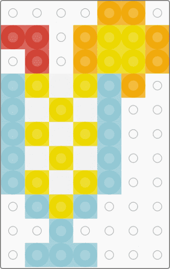 Kawada Perler Tiny Juice Glass - light blue,yellow,cotdfoodfestival,small,mini,drink,lemonade,cocktail