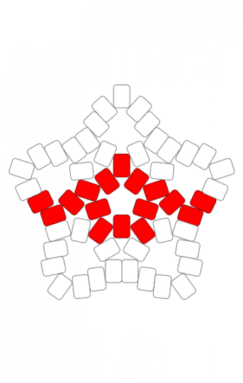 Premier Ball Large Star - beginner, easy, gaming, keychain, poke ball, pokemon, pony beads, white
