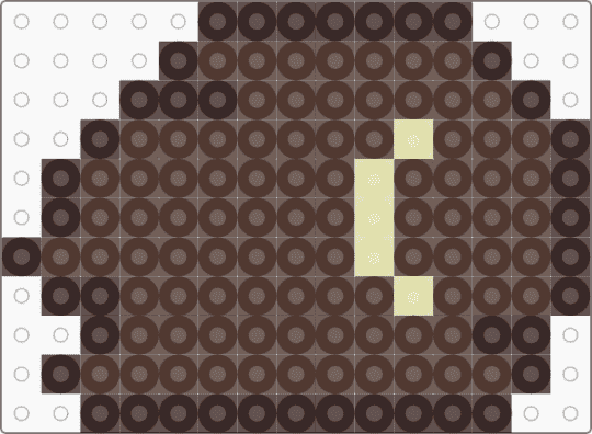 Kawada Perler Black Tapioca (Sumikko Gurashi) - brown, character, cute, fuse bead, kawaii, san x, small