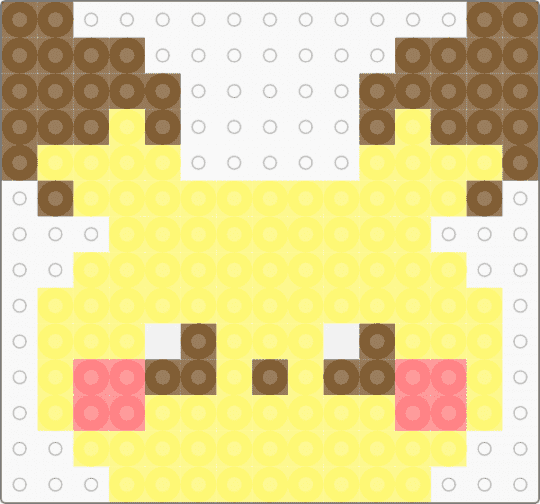 Kawada Perler Pichu PokePeace - yellow,pokemon,pkmn,small