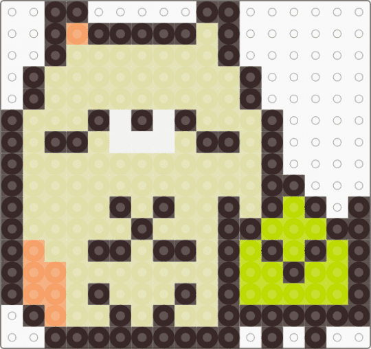 Kawada Perler Neko & Zassou - brown, cat, character, fuse bead, kawaii, pastel, san x, small, sumikko gurashi, yellow