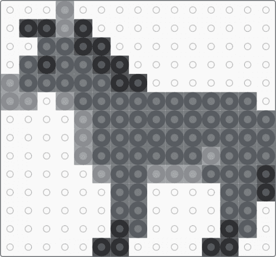 Perler Donkey - animal, farm, fuse beads, gray, nativity, nature, shrek, small