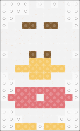 Kawada Perler Pekkle - white,yellow,red,sanrio,ahiru no pekkle,small