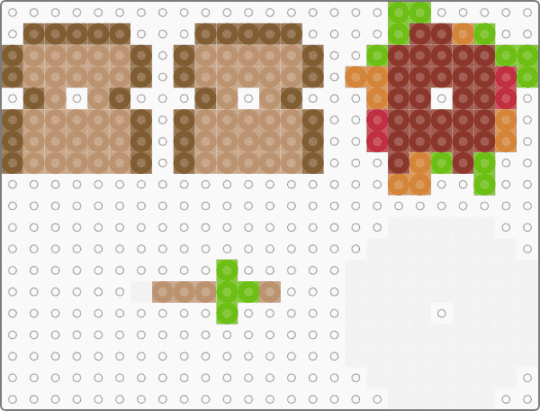 Perler Small 3D Sandwich - tan,beige,red,food,tiny,mini