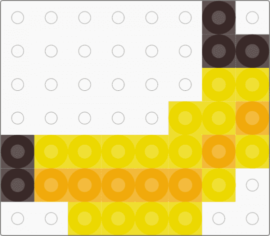 Kawada Perler Small Banana - easy, food, fruit, tiny, yellow