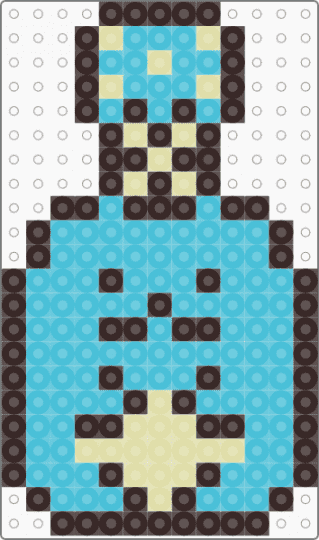 Kawada Perler Tokage & Nisetsumuri Stack - blue, brown, character, fuse bead, kawaii, light blue, pastel, san x, small, sumikko gurashi