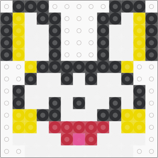 Kawada Perler Emogla - white,yellow,small,pokemon,pkmn