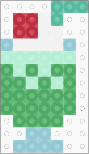 Kawada Perler Small Milkshake - dessert, drink, easy, green, ice cream, light blue, milkshake, tiny