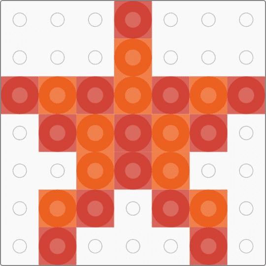 Kawada Perler Tiny Sea Star - red,orange,starfish,aquatic,mini,small