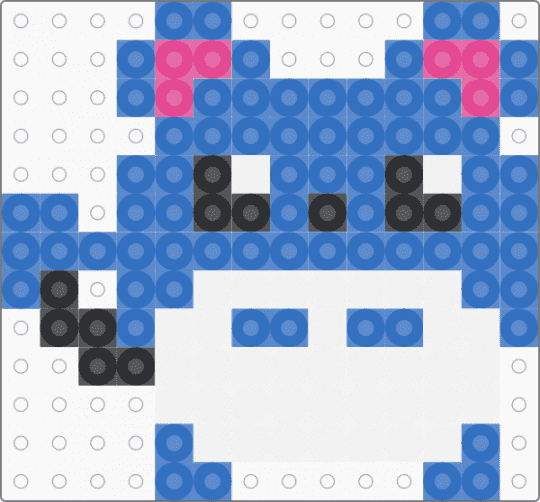 Kawada Perler Marill - blue,pokemon,pkmn,small