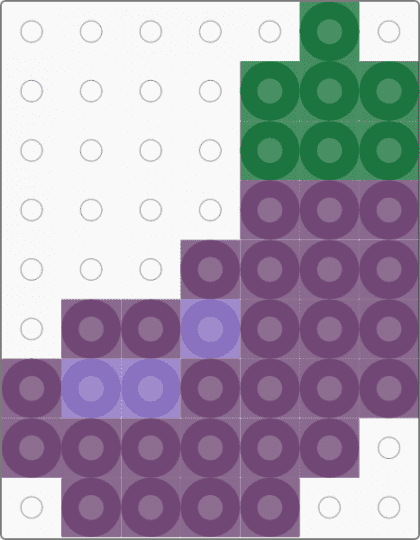 Kawada Perler Small Eggplant - easy, food, gakupo, pink, purple, small, vegetable, veggies