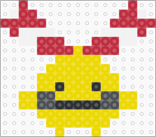 Kawada Perler Chingling - red,yellow,pokemon,pkmn,small