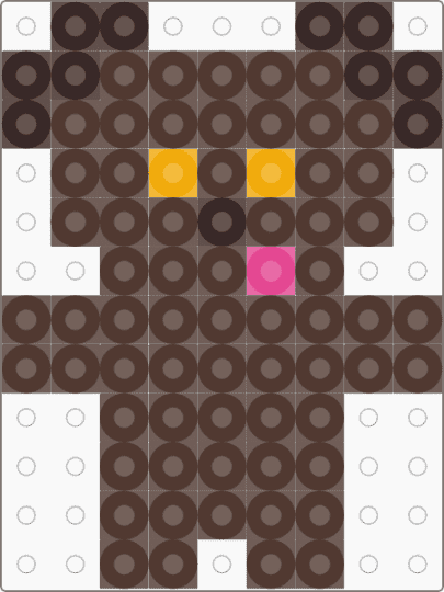 Kawada Perler Tim (Bob's Stuffed Bear from Despicable Me) - brown, easy, minions, movie, small, tiny