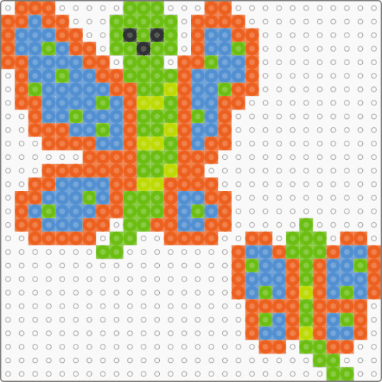 Neuron Toys Green & Blue Butterflies - animal, bug, colorful, fuse beads, insect, nature, orange, perler, small