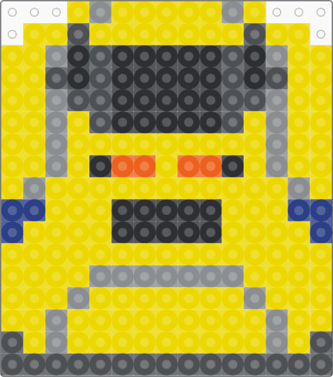 Kawada Perler Doctor Yellow Bullet Train - yellow,gray,small,class 923,shinkansen