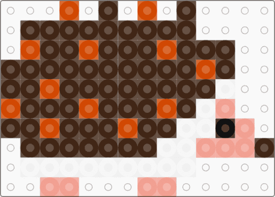 Hama Hedgehog - animal, brown, cute, fuse beads, nature, perler, small