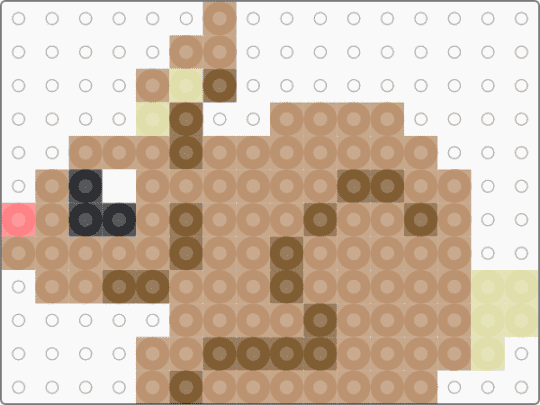 Perler Rabbit - animal, beige, brown, bunny, cute, fuse beads, nature, small, tan