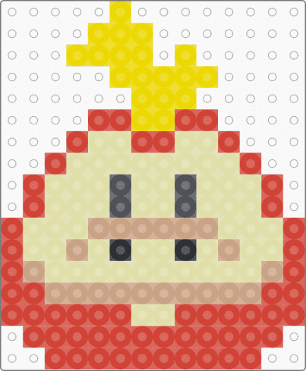 Kawada Perler Fuecoco - red,yellow,pokemon,pkmn,small