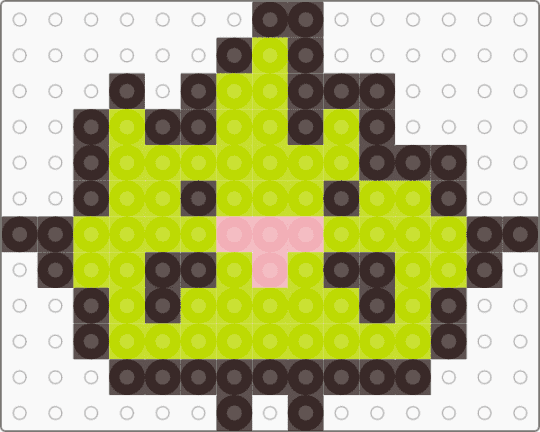 Kawada Perler Zassou - brown, character, fuse bead, grass, green, kawaii, san x, small, sumikko gurashi