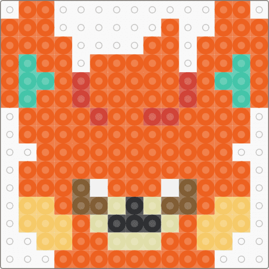 Kawada Perler Pawmi - orange,pokemon,pkmn,small