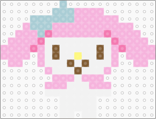 Kawada Perler My Melody - pink,sanrio,small,pastel