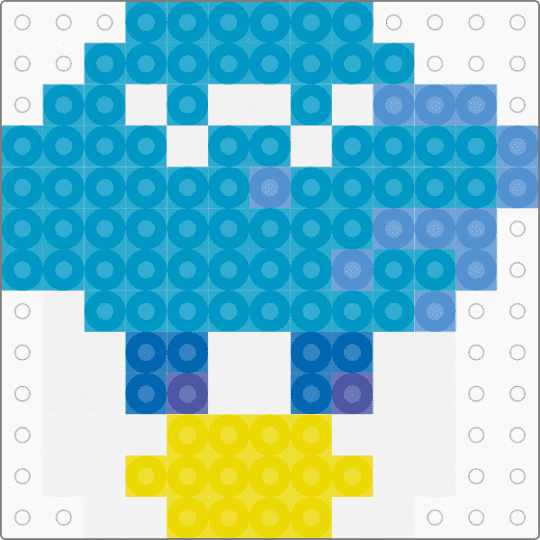 Kawada Perler Quaxly - light blue,pokemon,pkmn,small