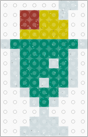 Kawada Perler Glitter Sundae - teal,small,tiny,food,dessert