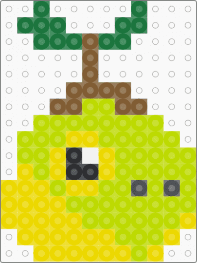 Kawada Perler Turtwig - yellow,green,pokemon,pkmn,small