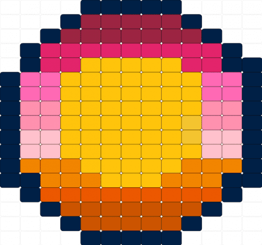 heatwave star - blue, pink, yellow