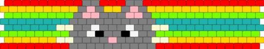 kitty rainbow - gray,yellow,teal,colorful