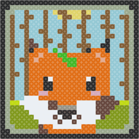 Day fox - orange,gray,tan,light blue,hi