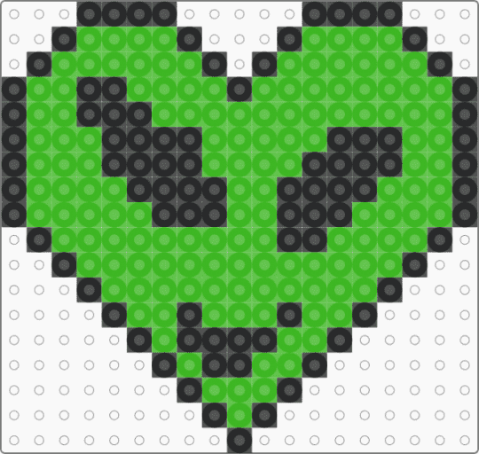 An aliens heart - black,green,hi bro