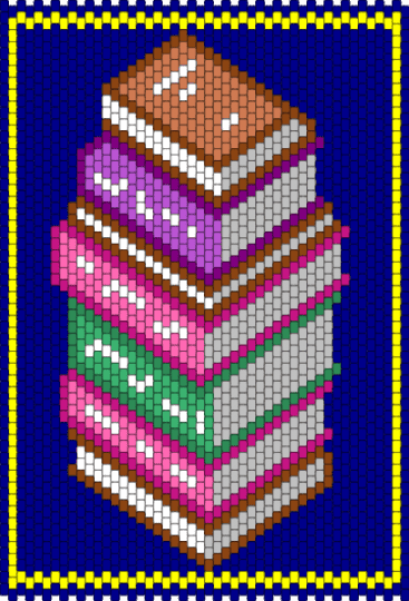 Book Stack Banner (Remix) - purple,pink,book,panel,banner,large,books,reading