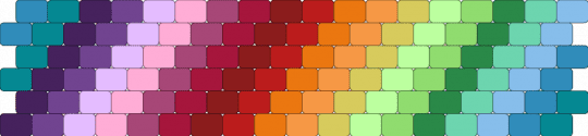 Rainbow Peyote - pink,orange,green,light blue,colorful