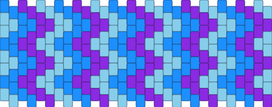 Zig Zag Blue and Purple cuff - light blue,purple,cotdintuition,zig zag,zig,zag,blue,cuff,ponybeads